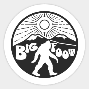 70s Bigfoot Sasquatch Shagadelic Mountains Sticker